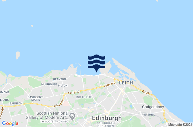 City of Edinburgh, United Kingdomの潮見表地図