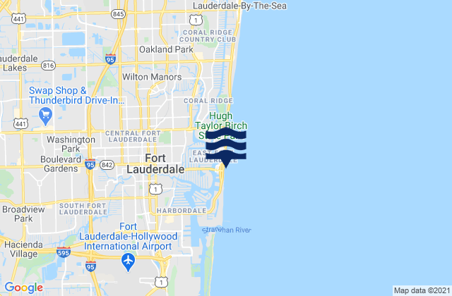 City of Fort Lauderdale Las Olas Marina, United Statesの潮見表地図