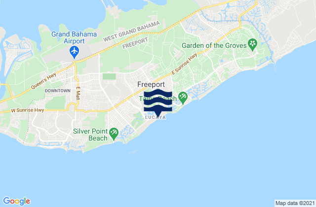 City of Freeport District, Bahamasの潮見表地図