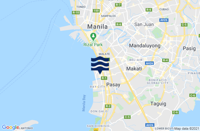 City of Makati, Philippinesの潮見表地図