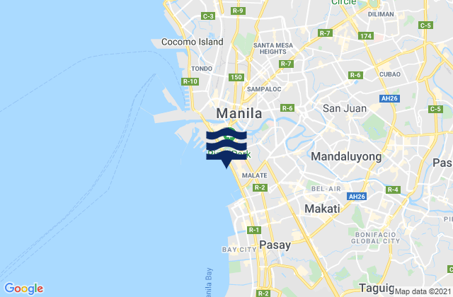 City of Marikina, Philippinesの潮見表地図