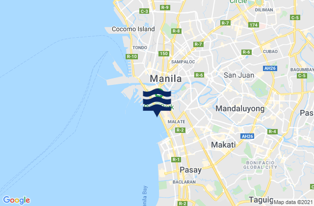 City of San Juan, Philippinesの潮見表地図
