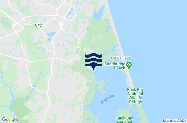 City of Virginia Beach, United Statesの潮見表地図