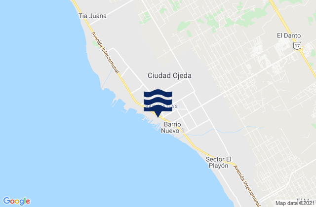 Ciudad Ojeda, Venezuelaの潮見表地図