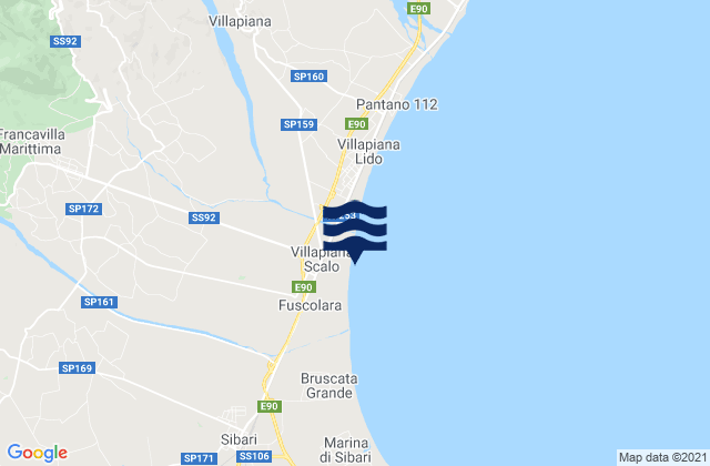 Civita, Italyの潮見表地図