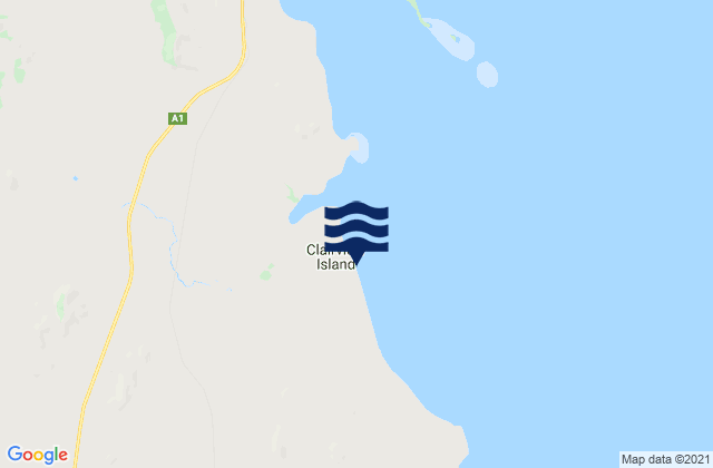 Clairview Island, Australiaの潮見表地図