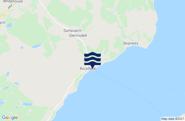 Claonaig Beach, United Kingdomの潮見表地図