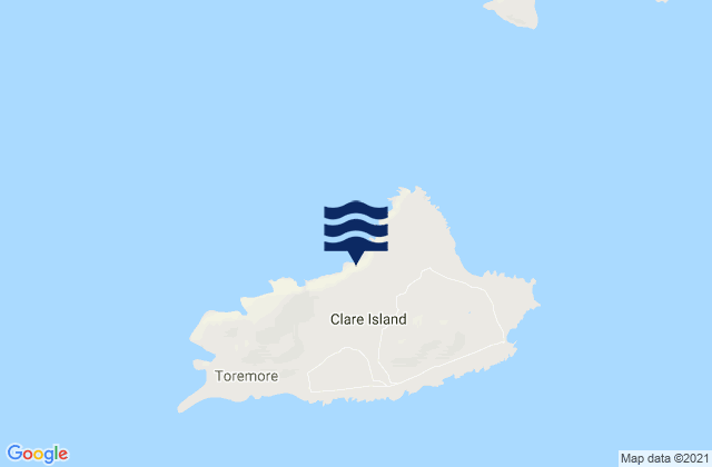 Clare Island, Irelandの潮見表地図