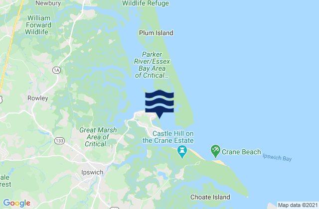 Clark Beach, United Statesの潮見表地図