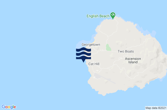 Clarkes Beach, Saint Helenaの潮見表地図