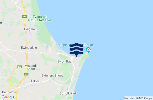 Clarks Beach, Australiaの潮見表地図