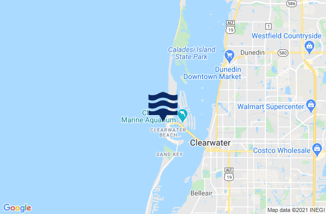Clearwater Beach, United Statesの潮見表地図