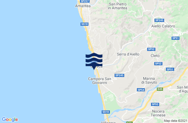 Cleto, Italyの潮見表地図