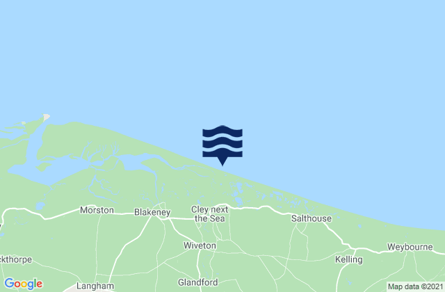 Cley Beach, United Kingdomの潮見表地図