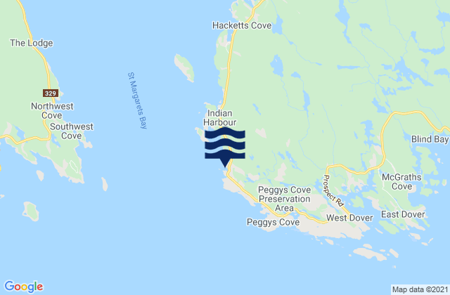 Cliff Cove, Canadaの潮見表地図