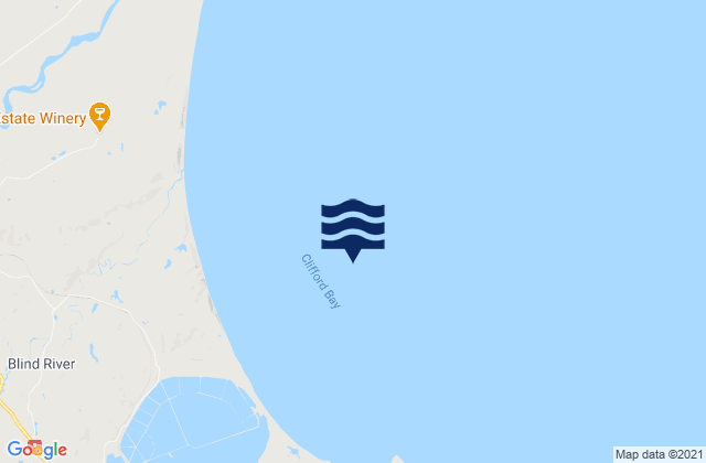 Clifford Bay, New Zealandの潮見表地図