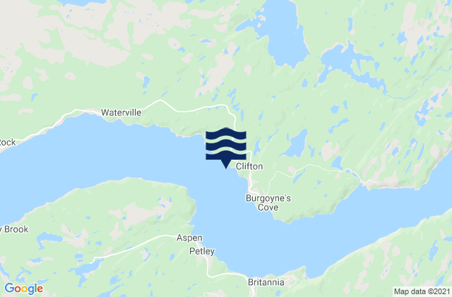 Clifton, Canadaの潮見表地図