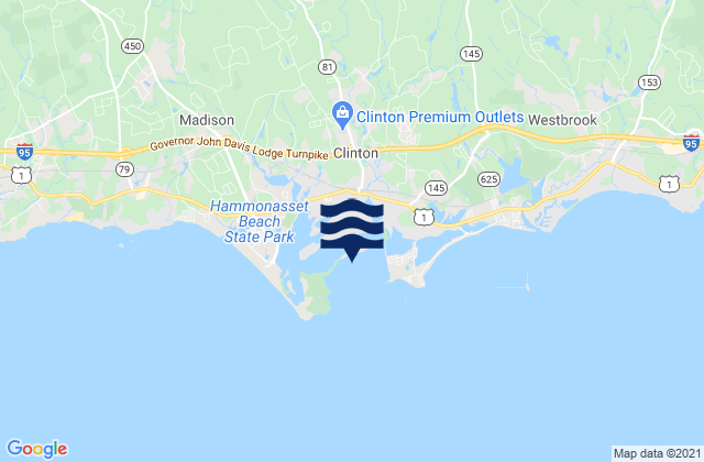 Clinton Clinton Harbor, United Statesの潮見表地図