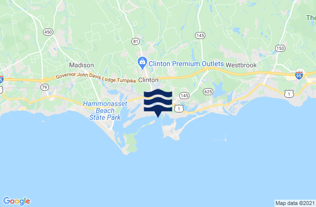 Clinton Town Beach, United Statesの潮見表地図