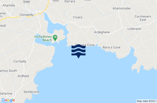 Clonakilty Bay, Irelandの潮見表地図