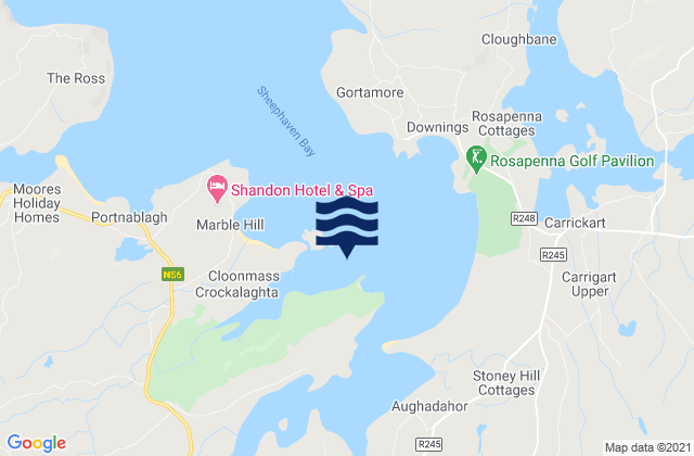 Clonmass Bay, Irelandの潮見表地図