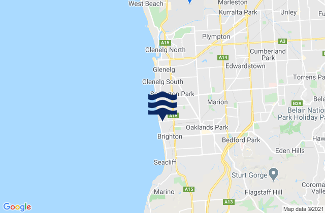 Clovelly Park, Australiaの潮見表地図