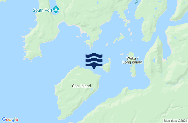 Coal Island (Fishing Bay), New Zealandの潮見表地図