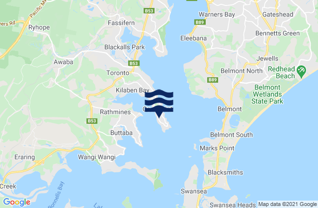 Coal Point, Australiaの潮見表地図