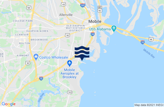 Coast Guard Sector Mobile, United Statesの潮見表地図