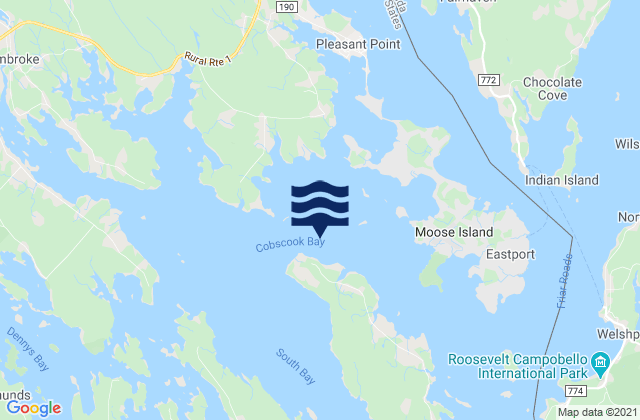 Cobscook Bay, United Statesの潮見表地図