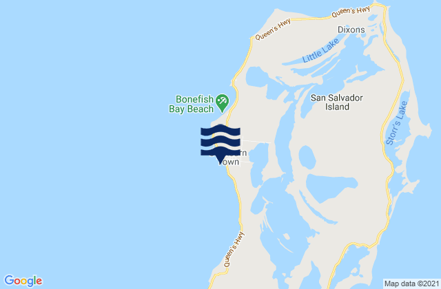 Cockburn Town, Bahamasの潮見表地図