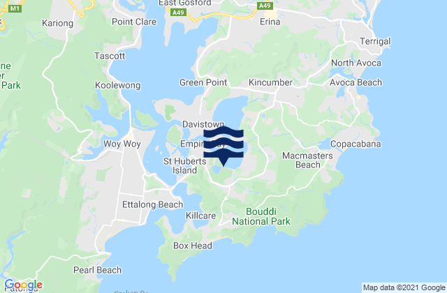 Cockle Bay, Australiaの潮見表地図