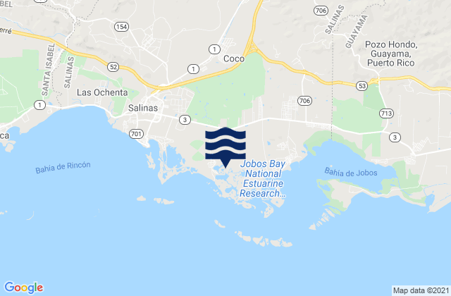 Coco, Puerto Ricoの潮見表地図