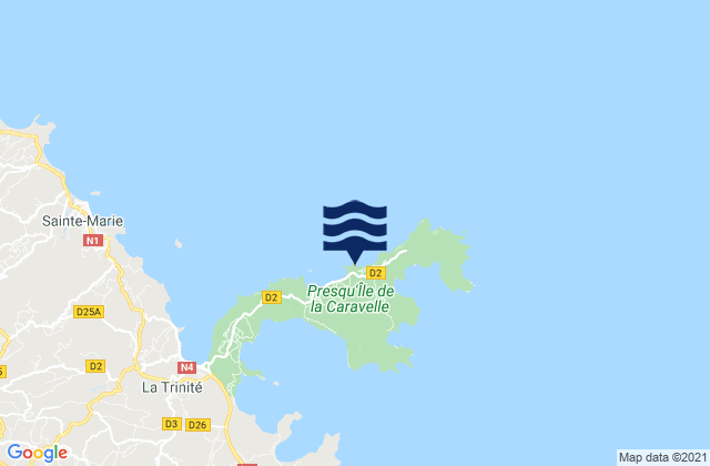Cocoa, Martiniqueの潮見表地図