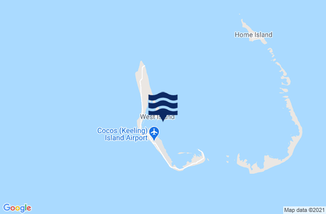 Cocos Islandsの潮見表地図