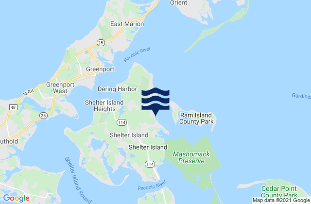 Coecles Harbor Marina and Boatyard, United Statesの潮見表地図