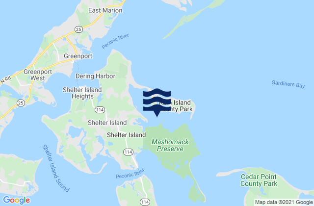 Coecles Harbor, United Statesの潮見表地図