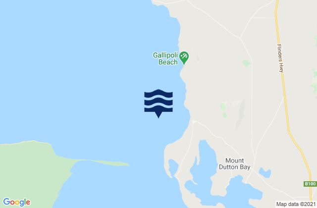 Coffin Bay Entrance Beacon, Australiaの潮見表地図