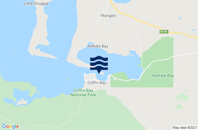 Coffin Bay Jetty, Australiaの潮見表地図