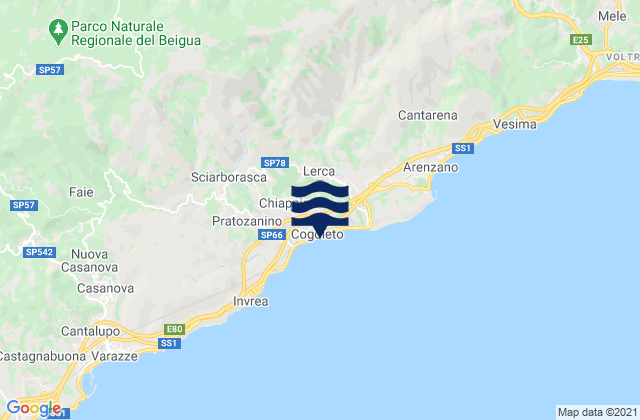 Cogoleto, Italyの潮見表地図