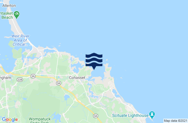 Cohasset Harbor (White Head), United Statesの潮見表地図