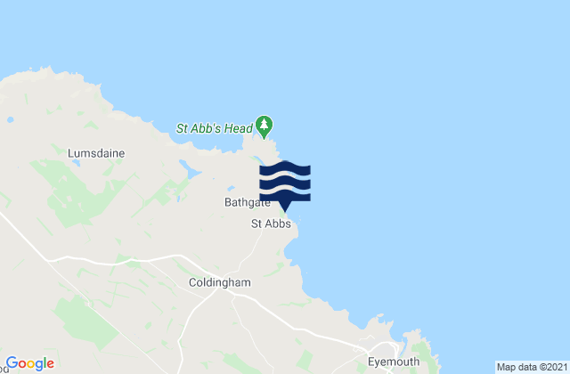 Coldingham Bay, United Kingdomの潮見表地図