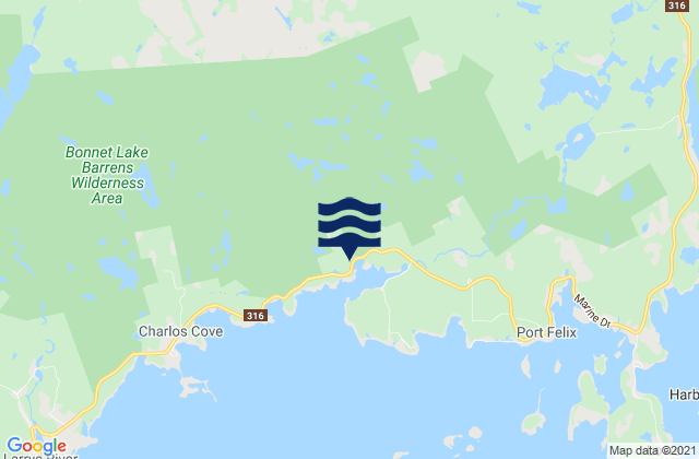 Cole Harbour, Canadaの潮見表地図