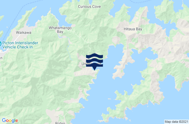 Coles Bay (Waingaro Bay), New Zealandの潮見表地図