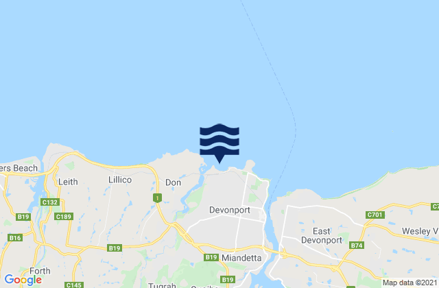 Coles Beach, Australiaの潮見表地図