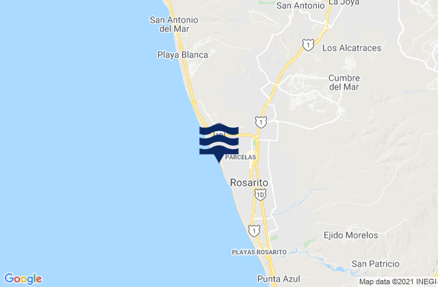 Colinas del Sol, Mexicoの潮見表地図