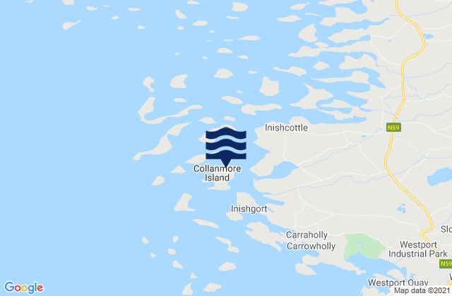 Collan More, Irelandの潮見表地図