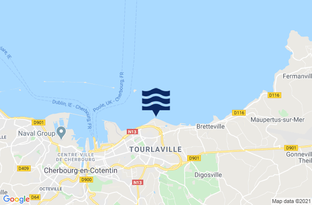 Collignon, Franceの潮見表地図