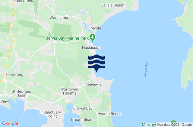 Collingwood Beach, Australiaの潮見表地図