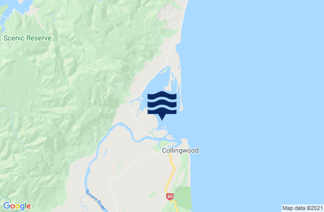 Collingwood, New Zealandの潮見表地図